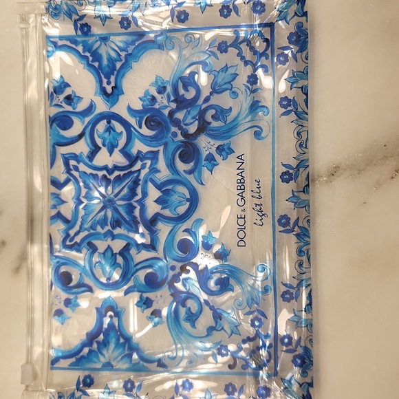 Dolce & Gabbana Light Blue Swimsuit Pouch Makeup Bag or Toiletry Pouch - Picture 2 of 7